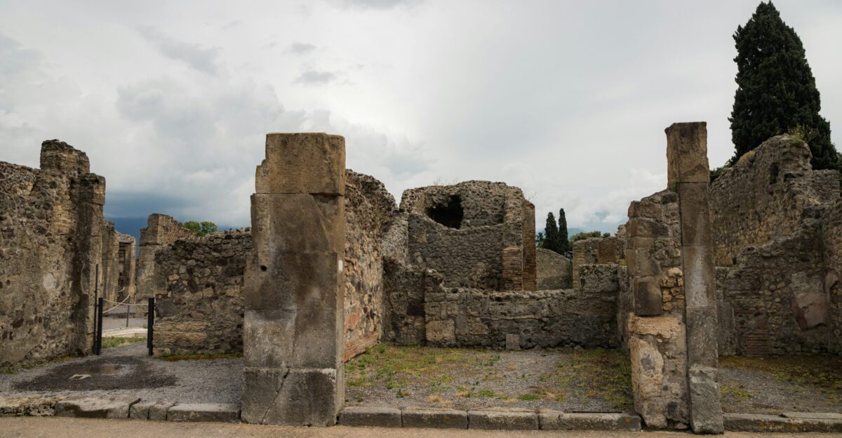 the ruins of the ancient city of pompei