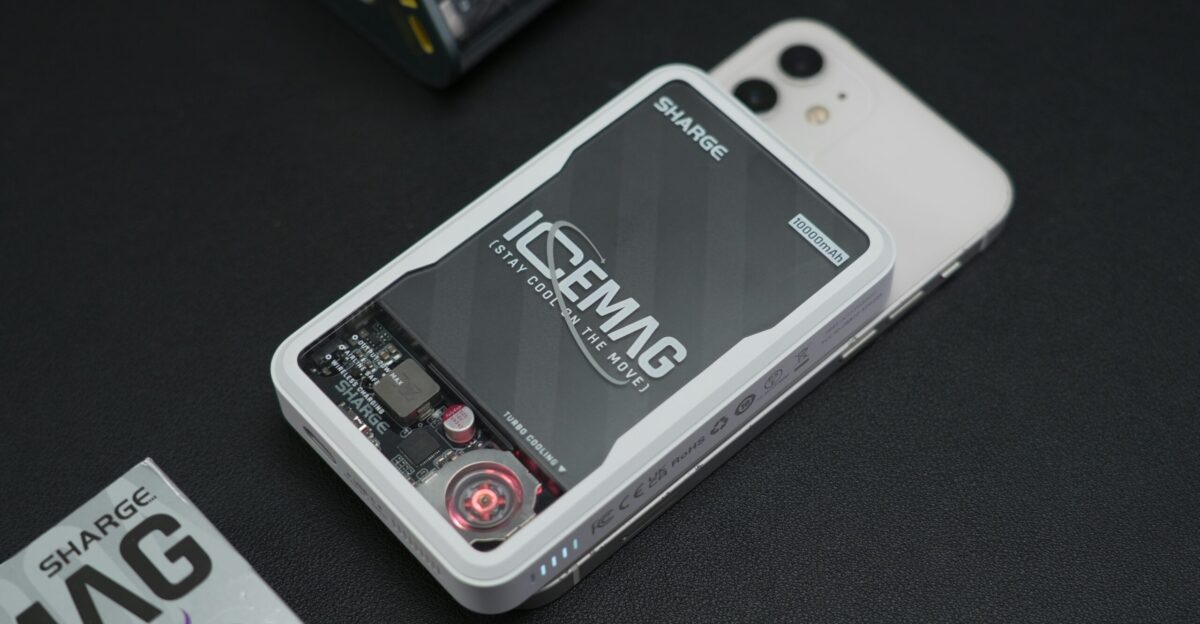 A phone with a charging case is shown