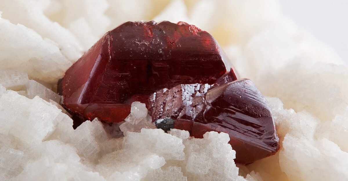 Cinnabar on Dolomite