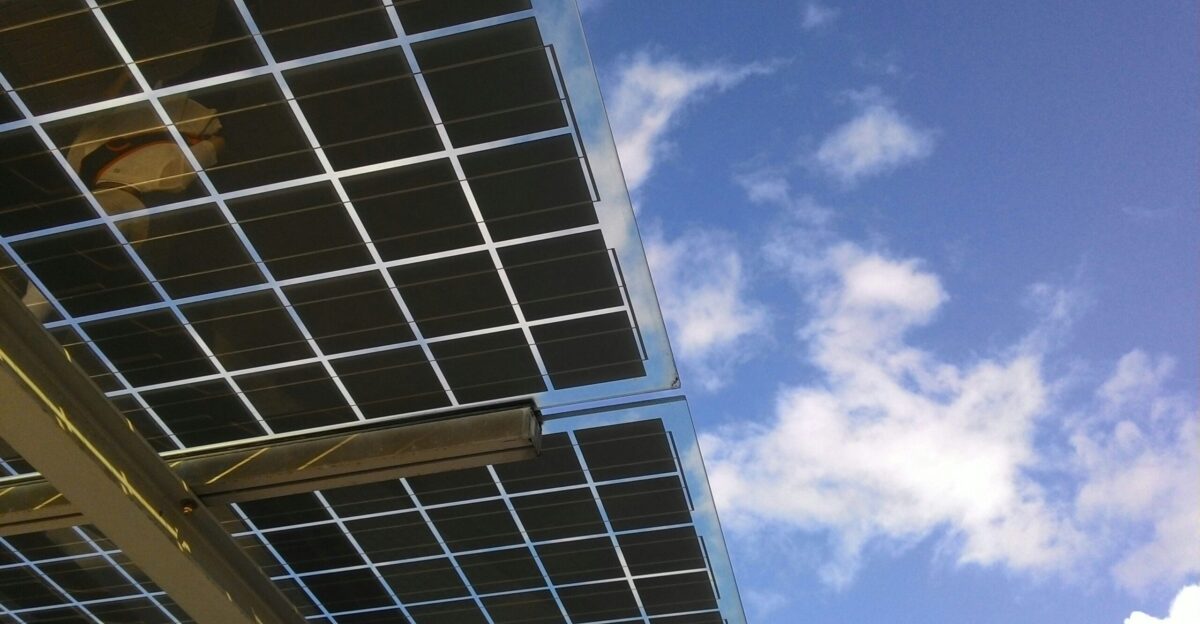 a close up of a building with a sky background