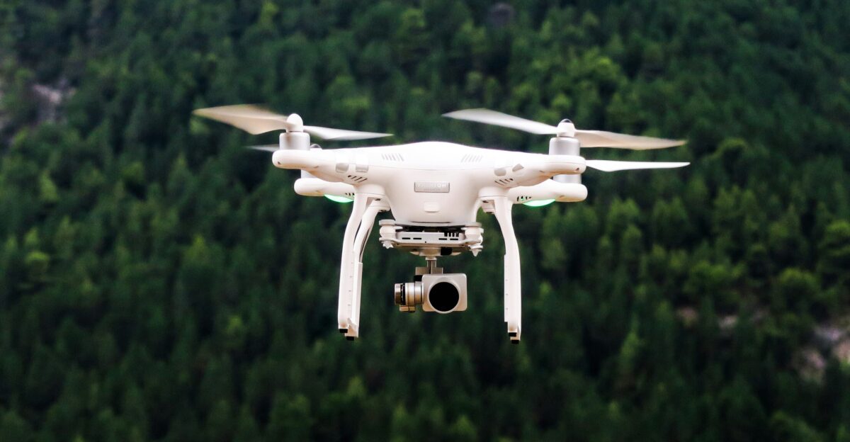 drone flying in sky