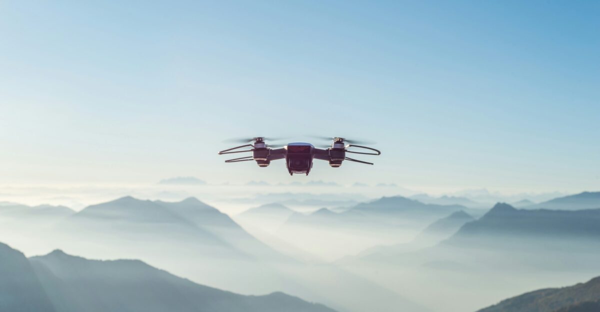 turned-on drone