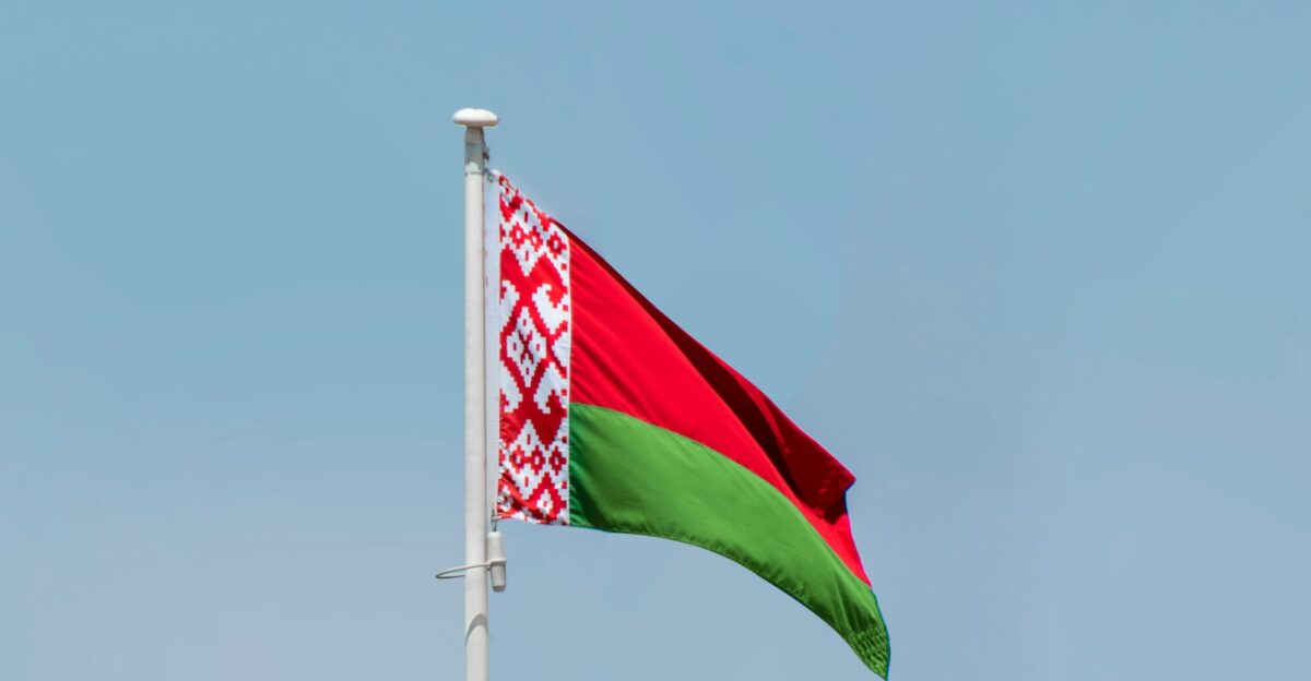 a flag on a pole