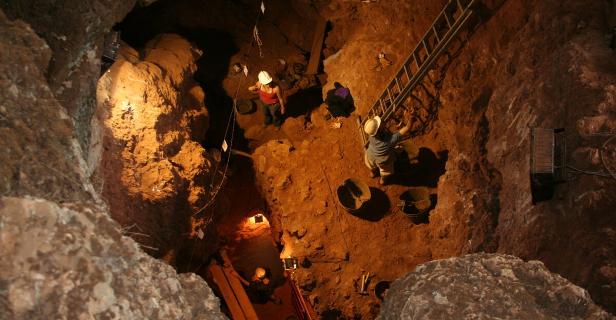 Excavations at the cave of Santa Ana C ceres Extremadura Spain