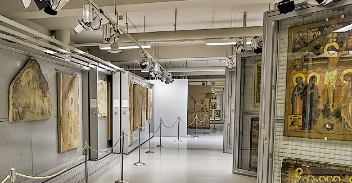 Some of the thousands of pieces of art housed in the climate controlled vaults of the Hermitage Museum Storage and research facility by Vika Bershadskaya