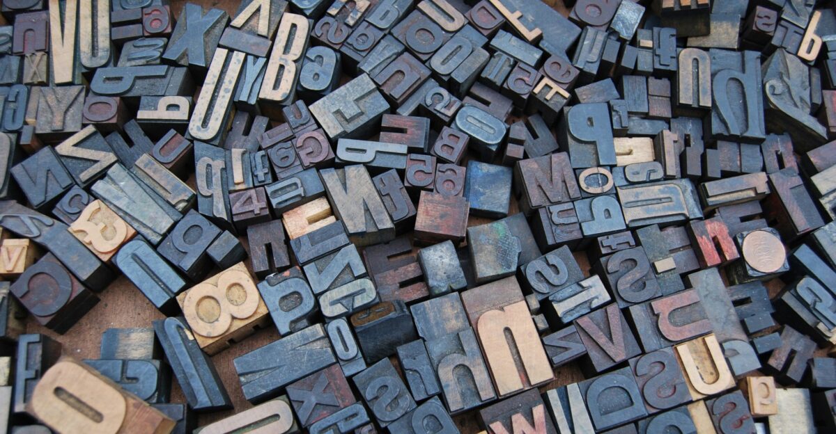 letter wood stamp lot